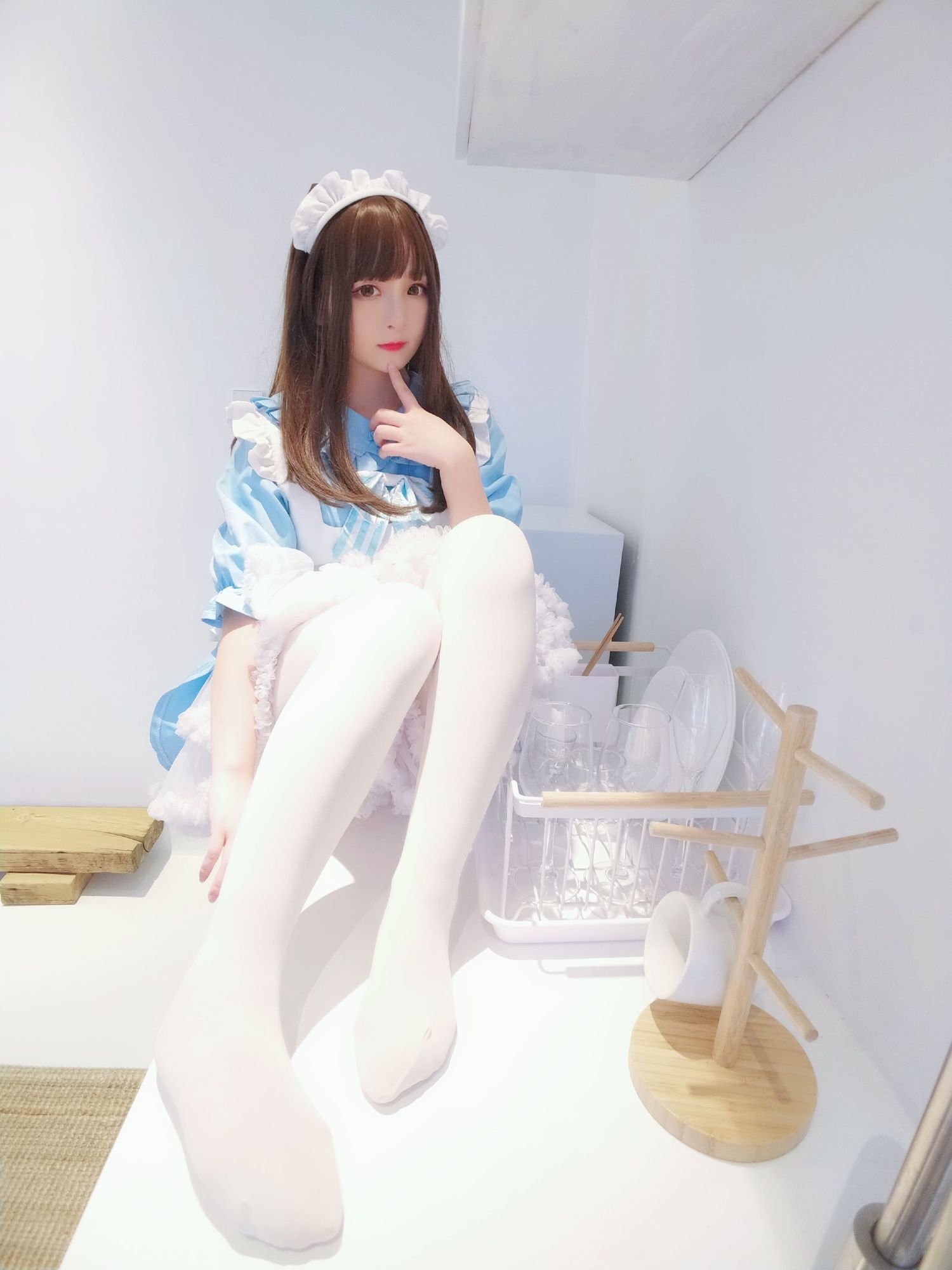 No.042-蓝白女仆 [19P]-次元堂