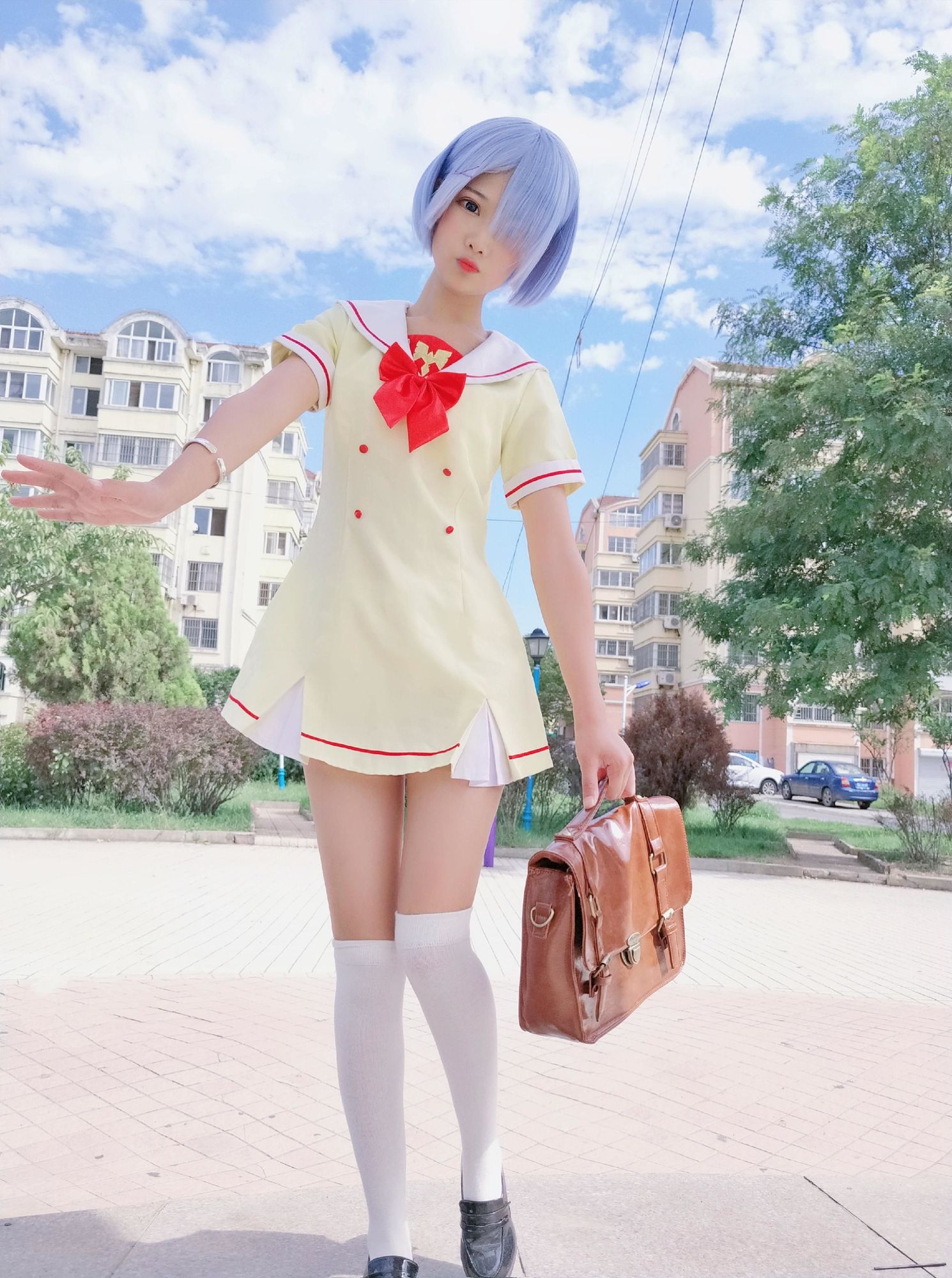 No.022-RE从零开始的异世界生活 蕾姆JK [13P]-次元堂