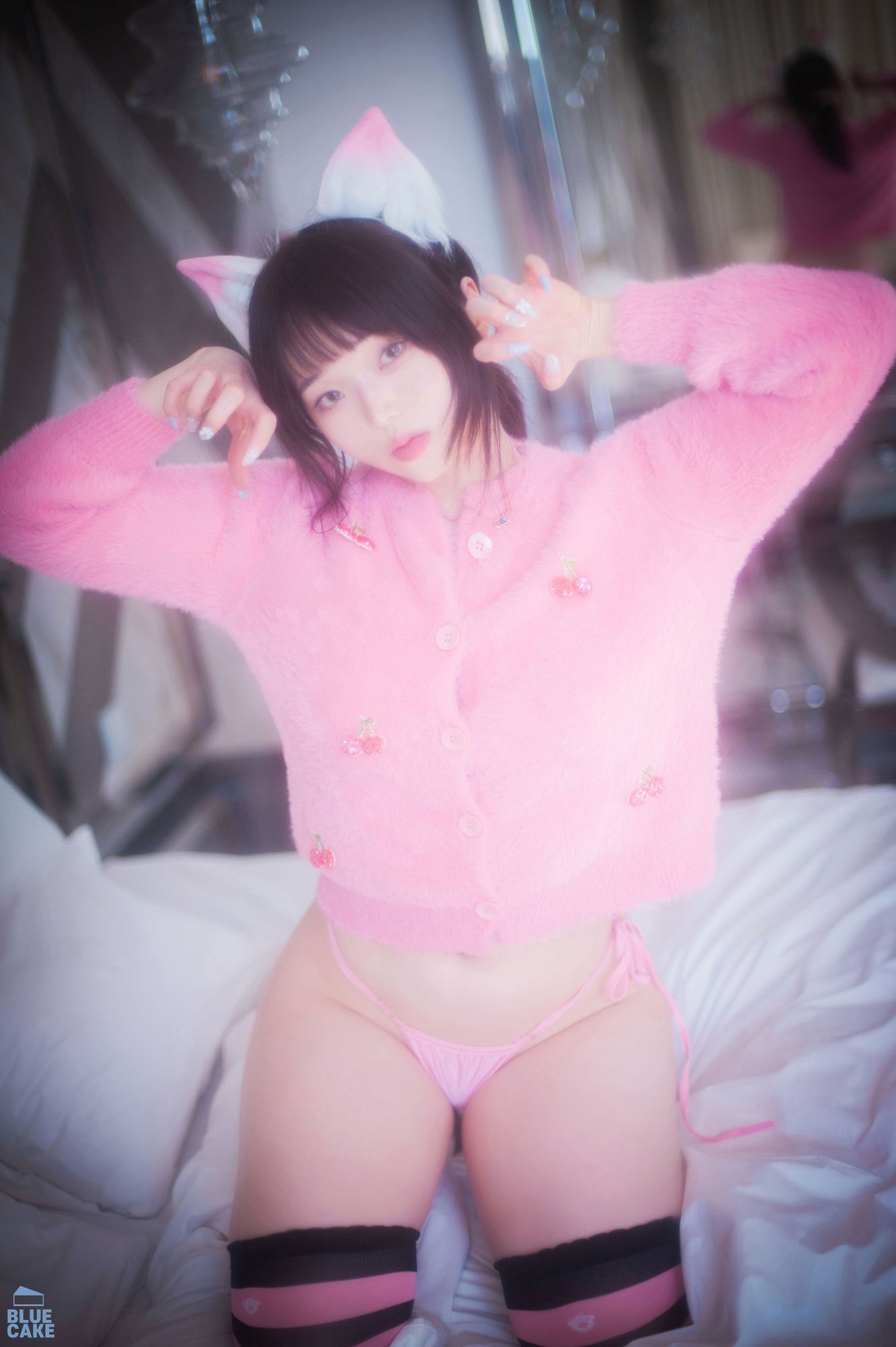 No.092-[BLUECAKE] Naughty Cats Pink & Mint RED [144P]-次元堂