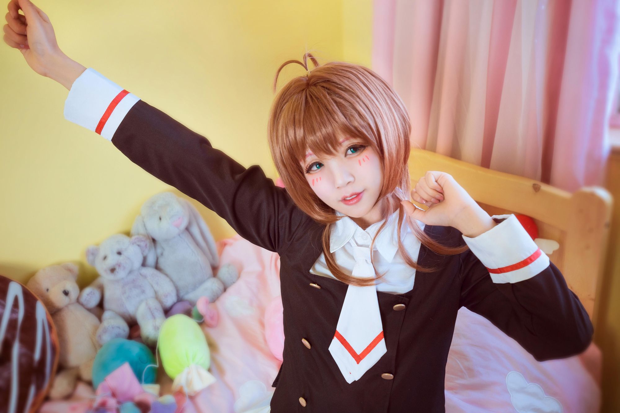 No.001-魔卡少女 木之本樱 JK制服 [9P]-次元堂