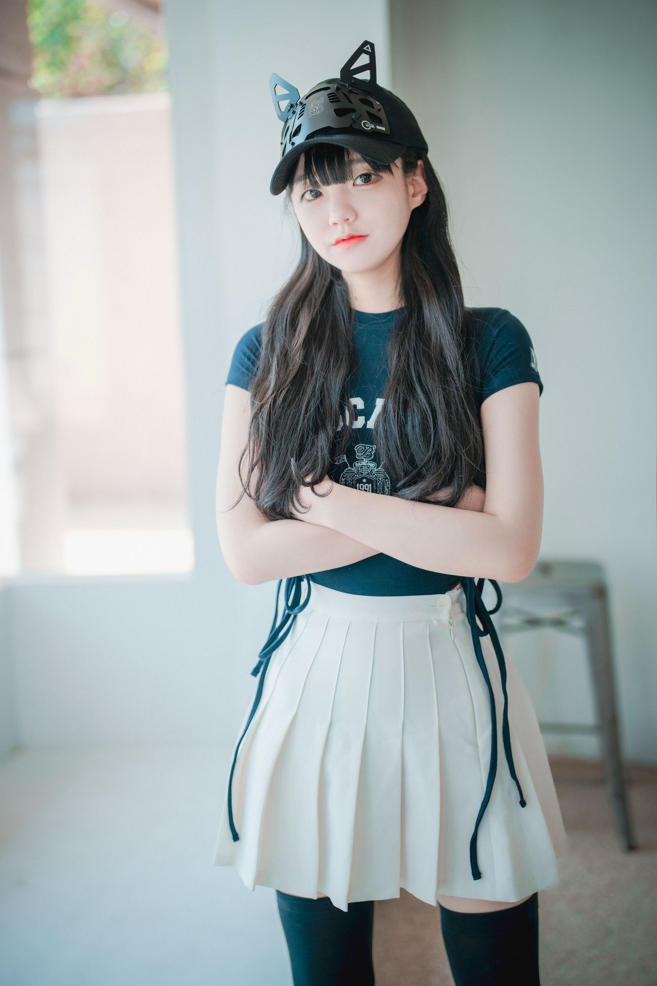 No.034-[DJAWA] Classic Athletic Girl in Navy Blue [71P]-次元堂