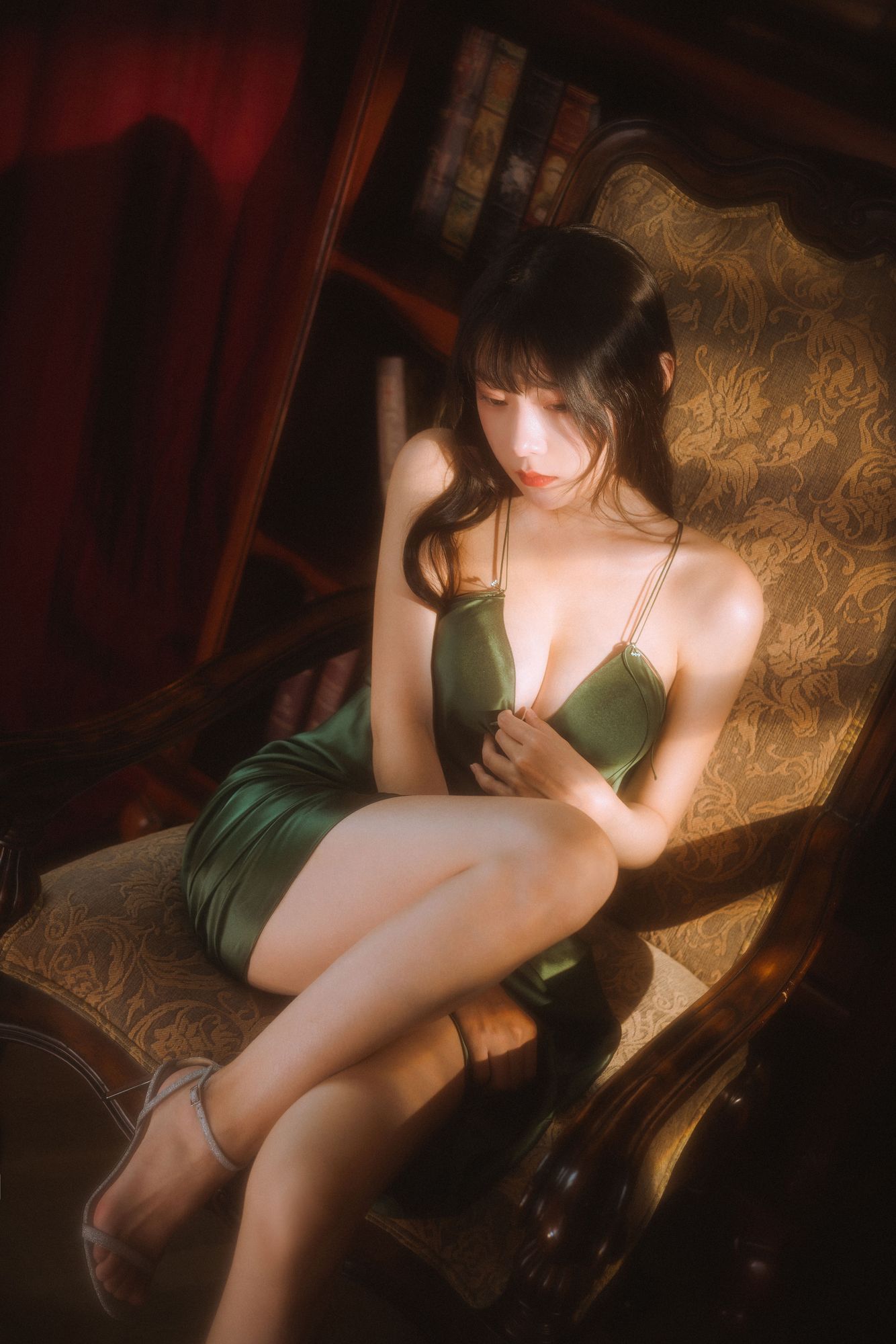 No.046-杨枝甘露 绿色连衣裙 [45P 1V]-次元堂