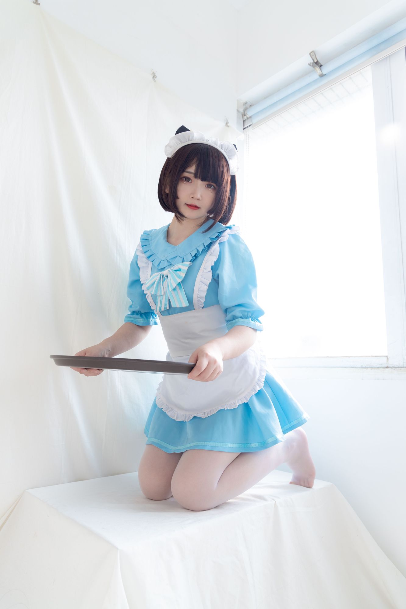 No.049-蓝色猫耳白丝女仆 [42P 1V]-次元堂