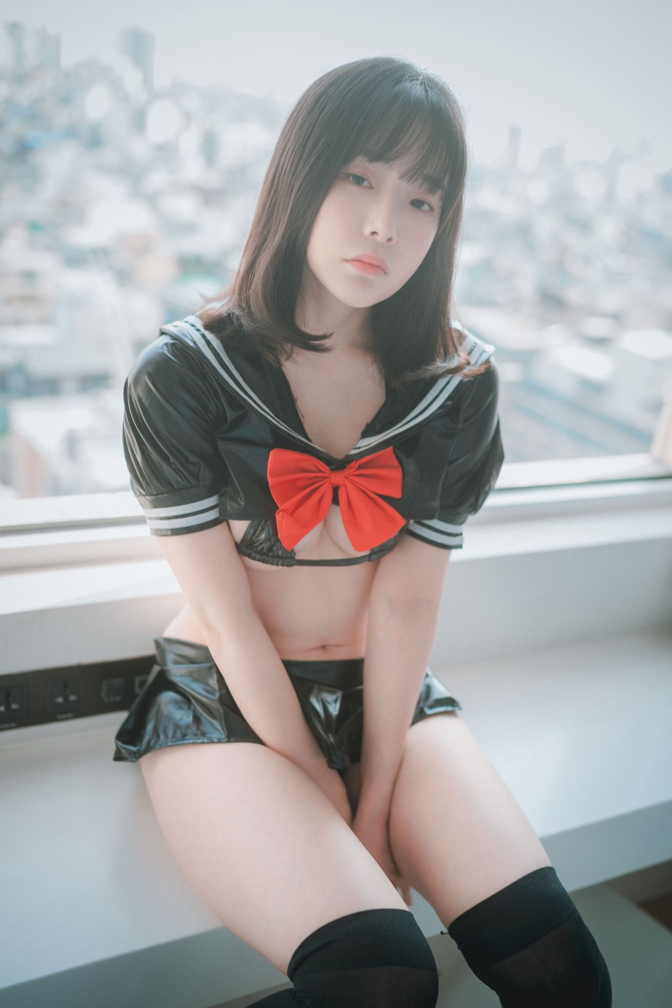 No.031-[DJAWA] Leather Black Schoolgirl – Bared ver [52P]-次元堂