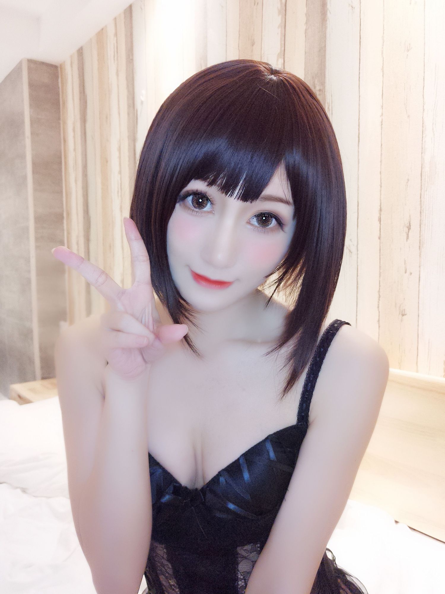 No.001-黑色情趣内衣 [21P]-次元堂
