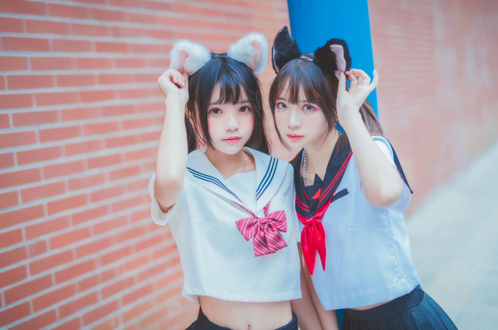 No.093-JK百合2 – 桜桃喵&疯猫ss [33P]-次元堂