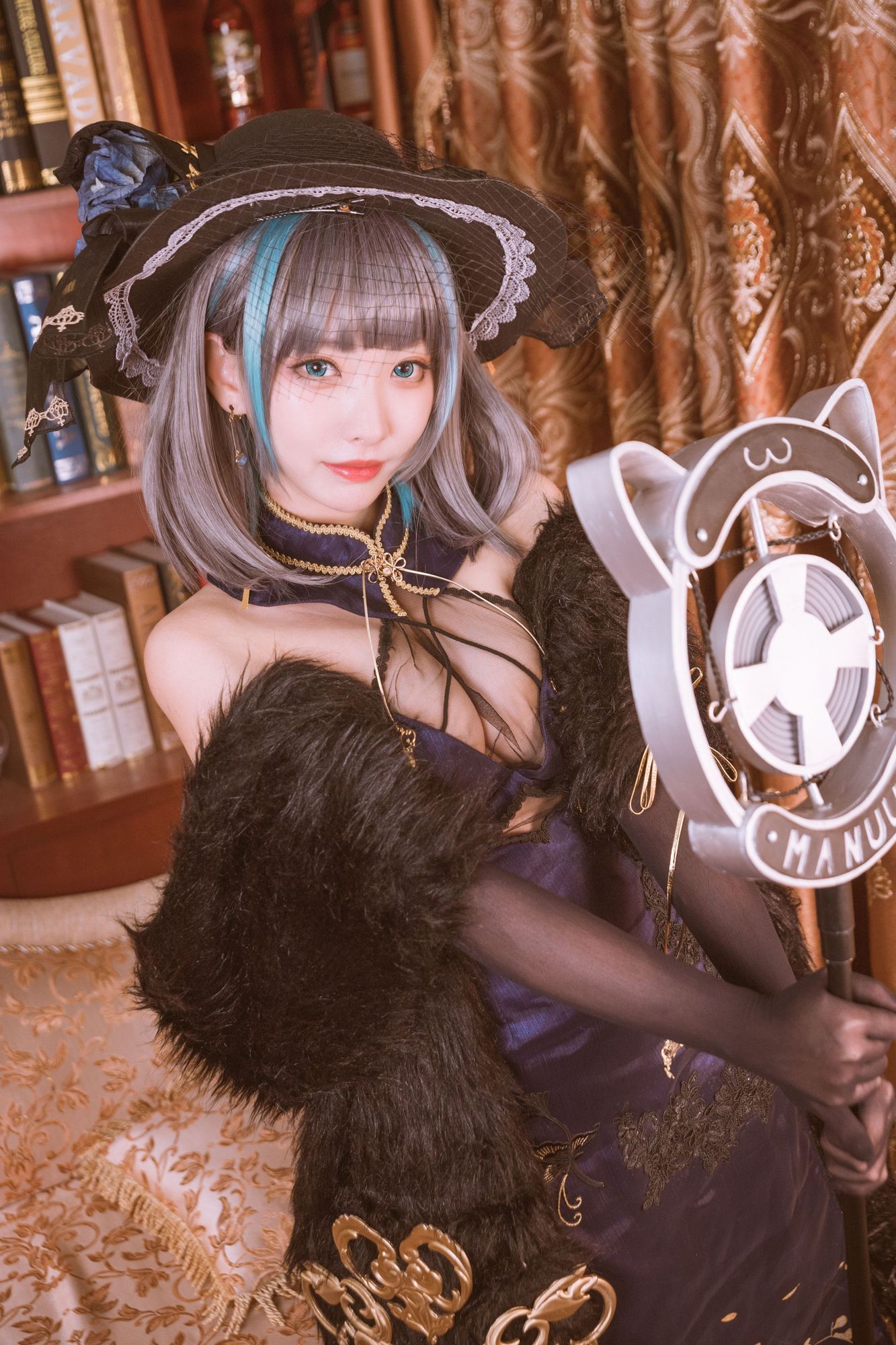 No.003-柴郡旗袍 音乐绚烂CaitSith [20P]-次元堂