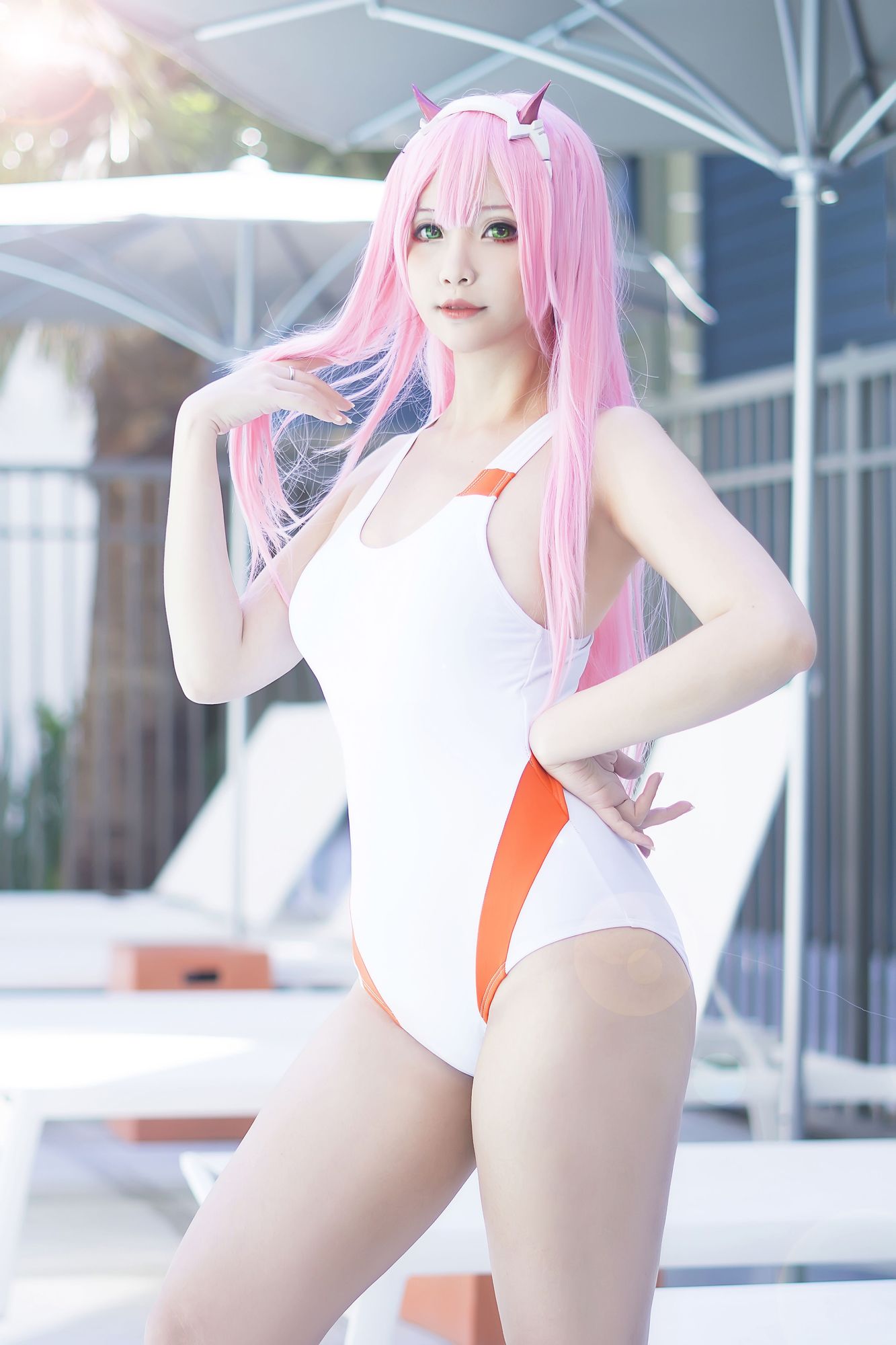 No.035-Zero Two Swimsuit (Darling in the Franxx) [8P]-次元堂