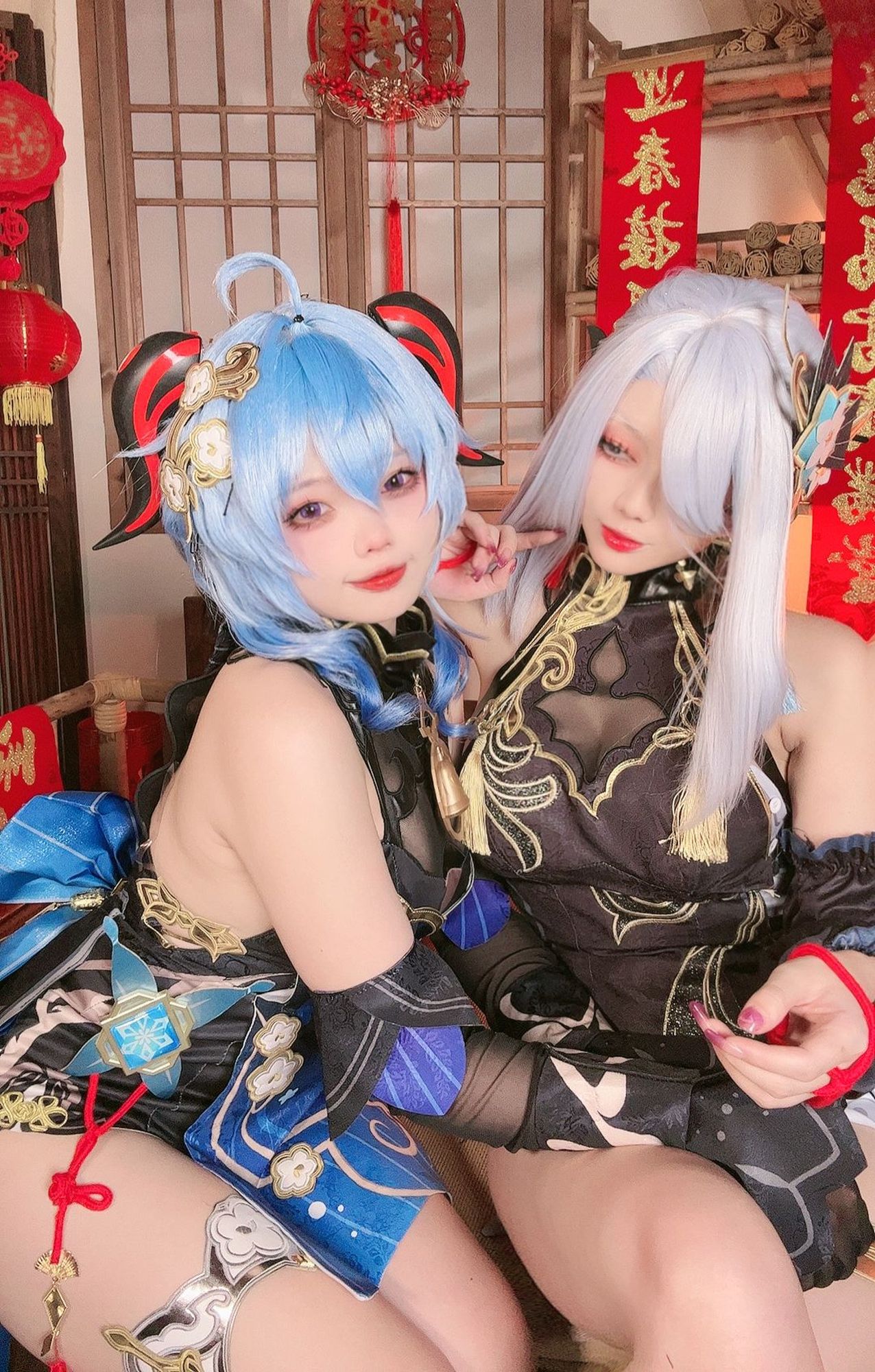 No.037 – 原神 甘雨+申鹤 新春海灯节双人 (&小瑶幺幺) [34P 8V]-次元堂