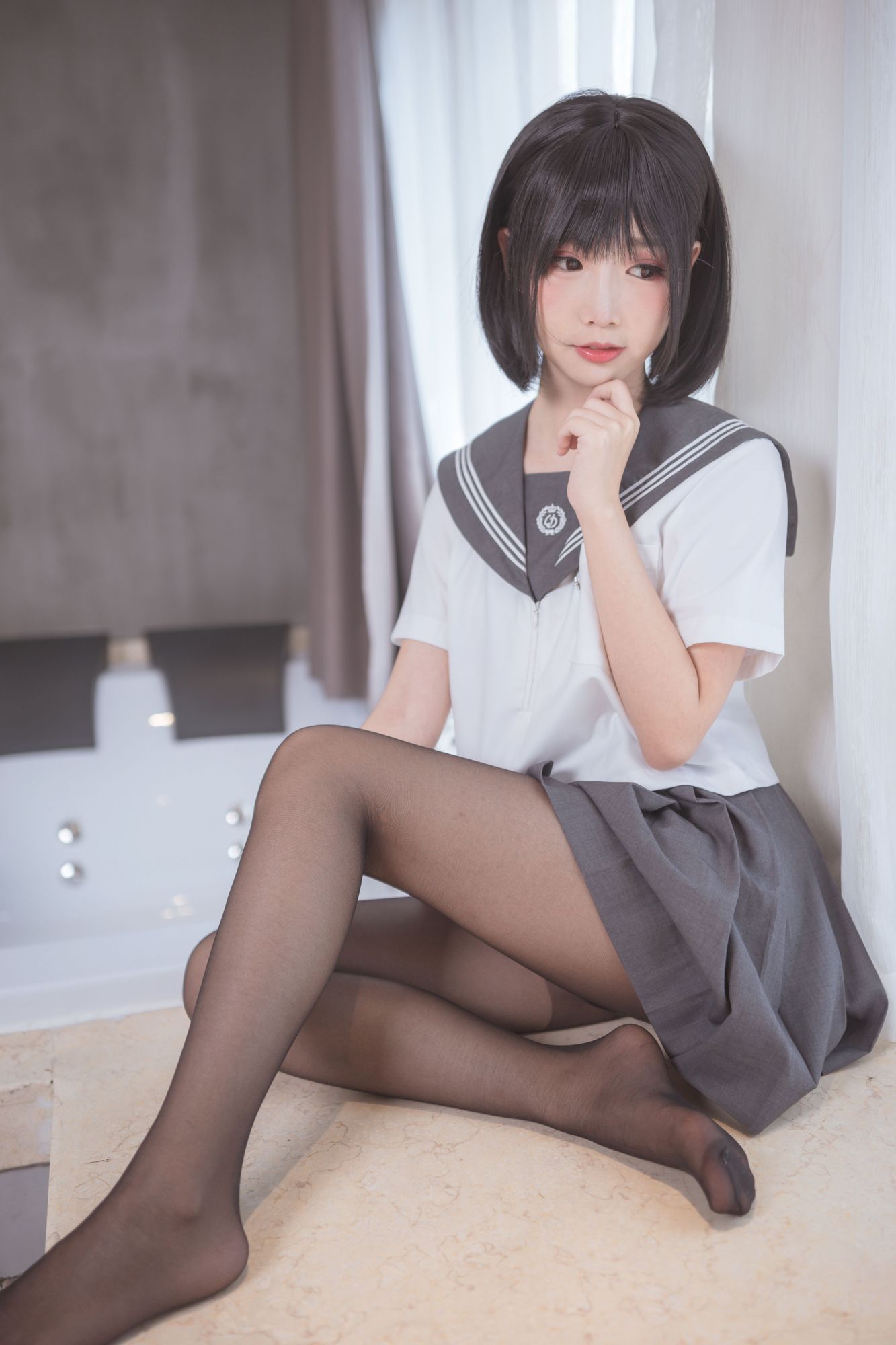 No.058-脑内少女 黑丝JK [25P]-次元堂
