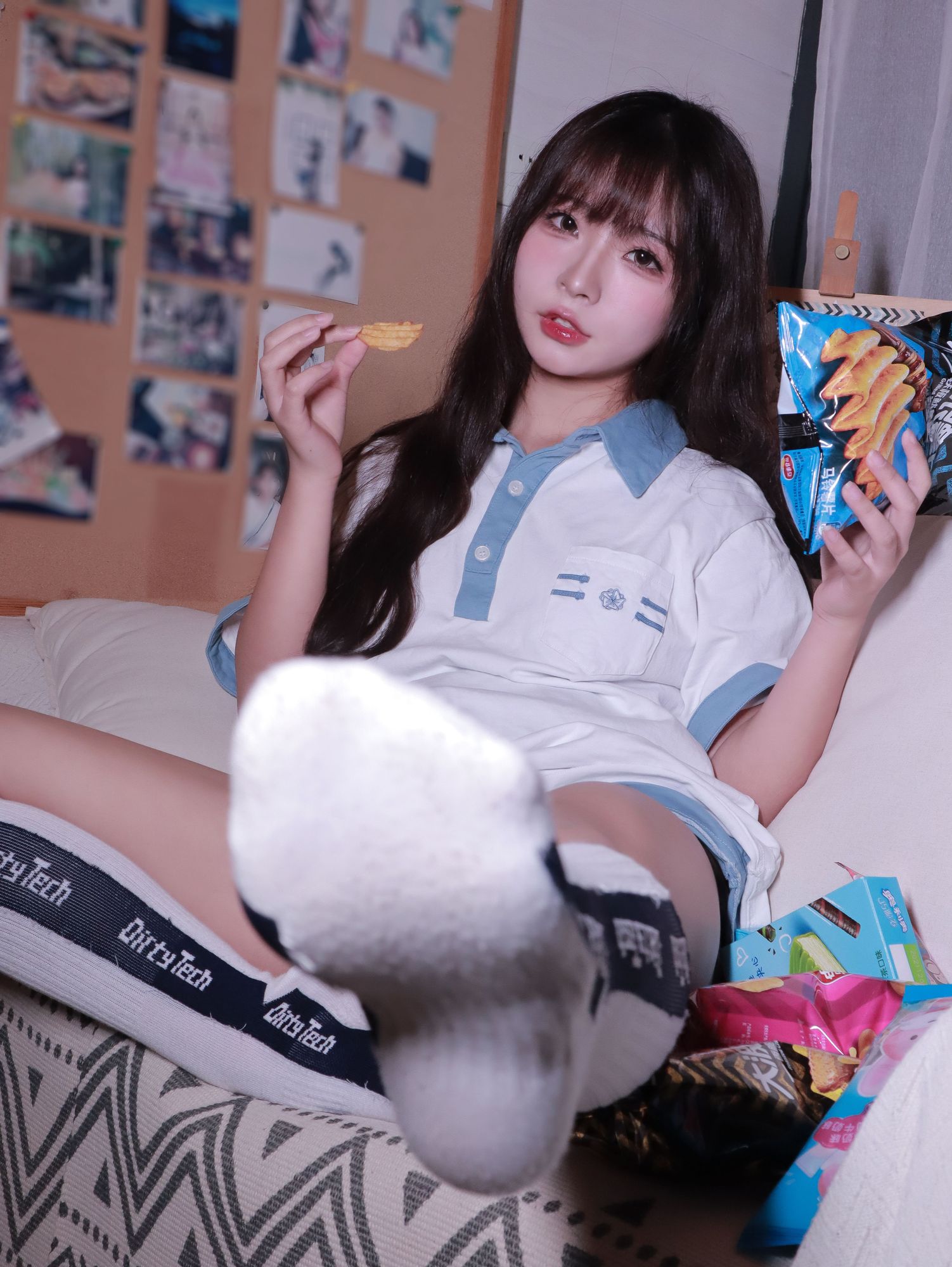 No.072 – 蓝白条少女 [81P]-次元堂