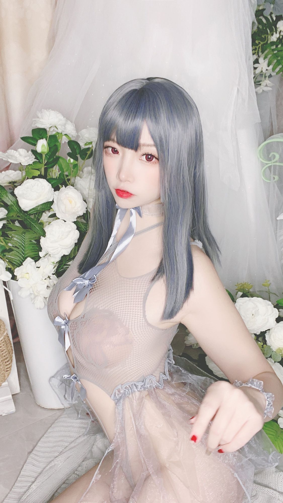 No.080-私房自拍蓝色网状比基尼 [38P]-次元堂