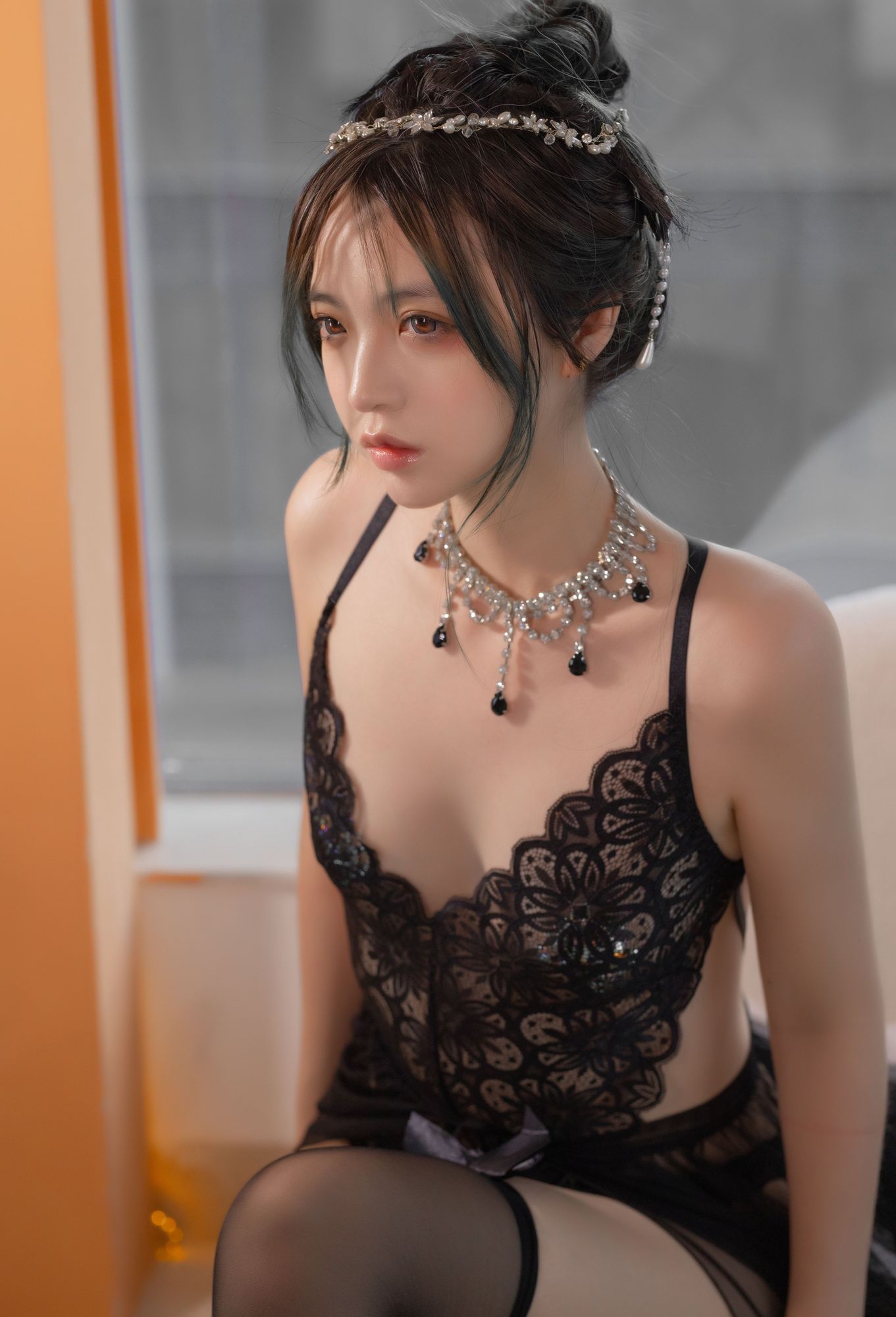 No.098-2022夏日限定A本 黑裙子 扎头发 [20P]-次元堂