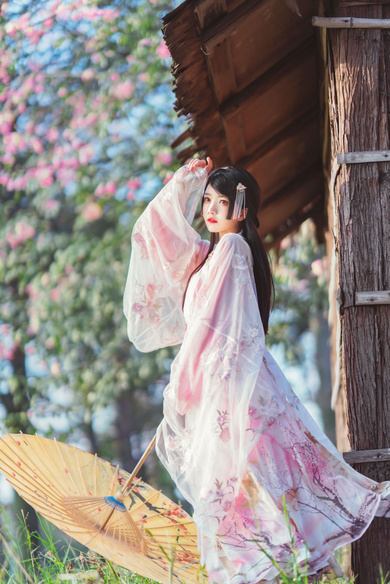 No.145-温柔×4 – 汉服桃花 [15P]-次元堂