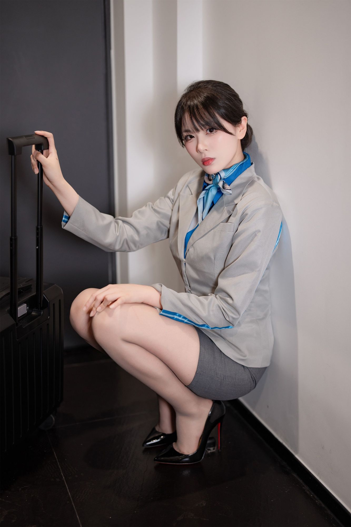 No.081 – 生日作 空姐黑丝+灰丝 [140P 2V]-次元堂