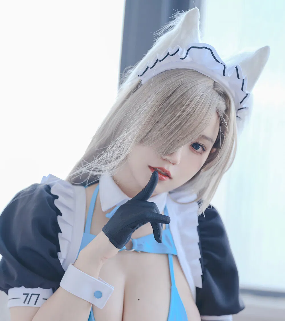 小仓千代w  蔚蓝档案 一之濑明日奈 女仆[22P-66M]-次元堂