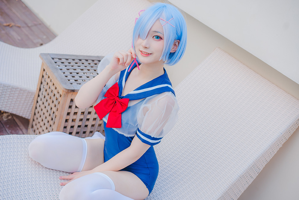 幼愛youmeko 蕾姆泳装[18P-49M]