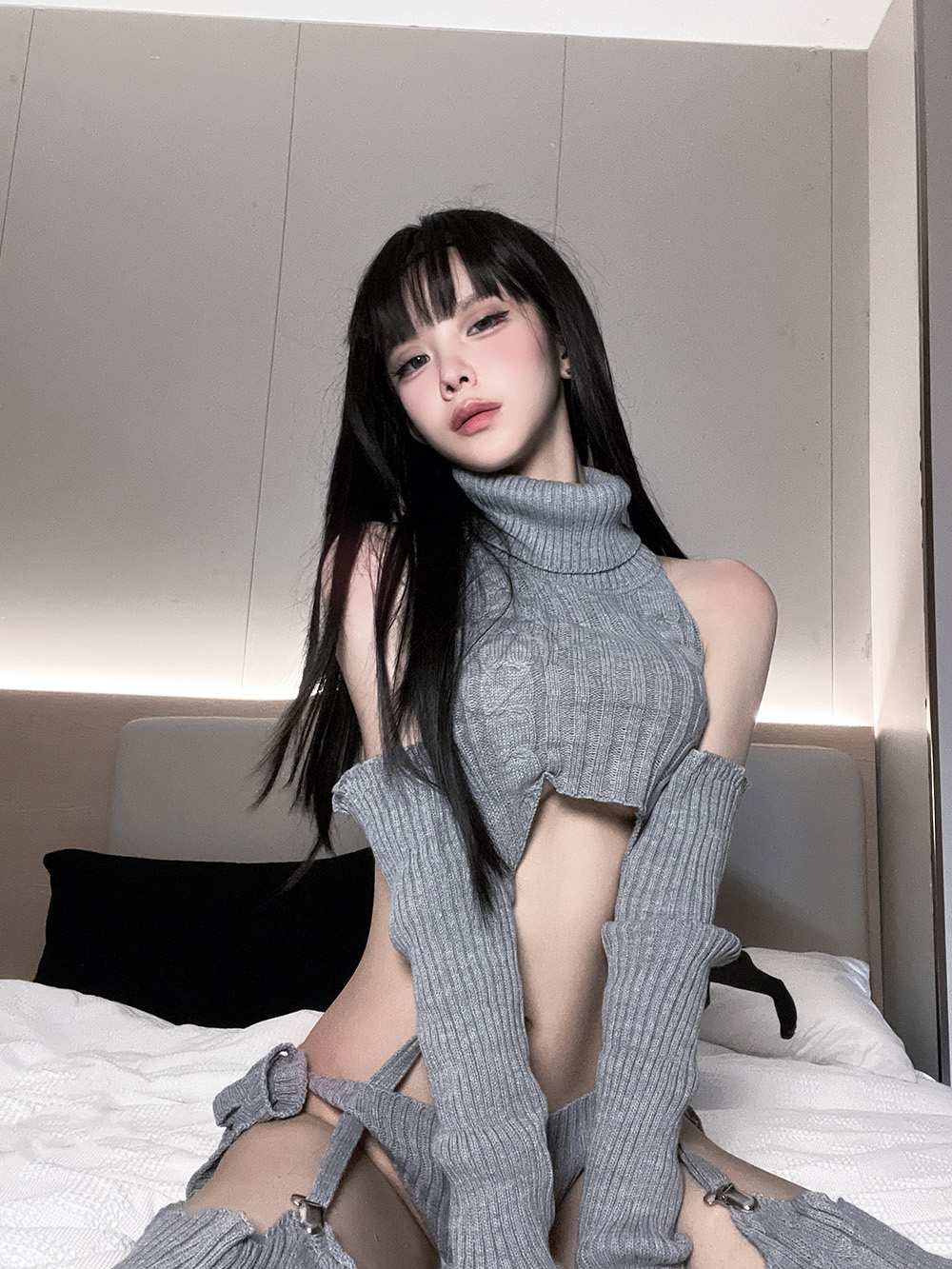 果咩酱w 灰灰毛衣[23P2V-343M]