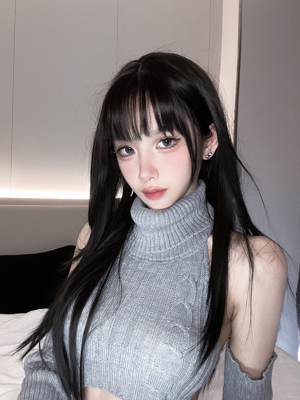 果咩酱w 灰灰毛衣[23P2V-343M]-次元堂