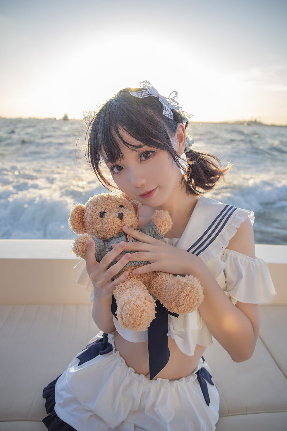 花柒Hana 三亚熊之海军风泳装 [12P-153MB]-次元堂