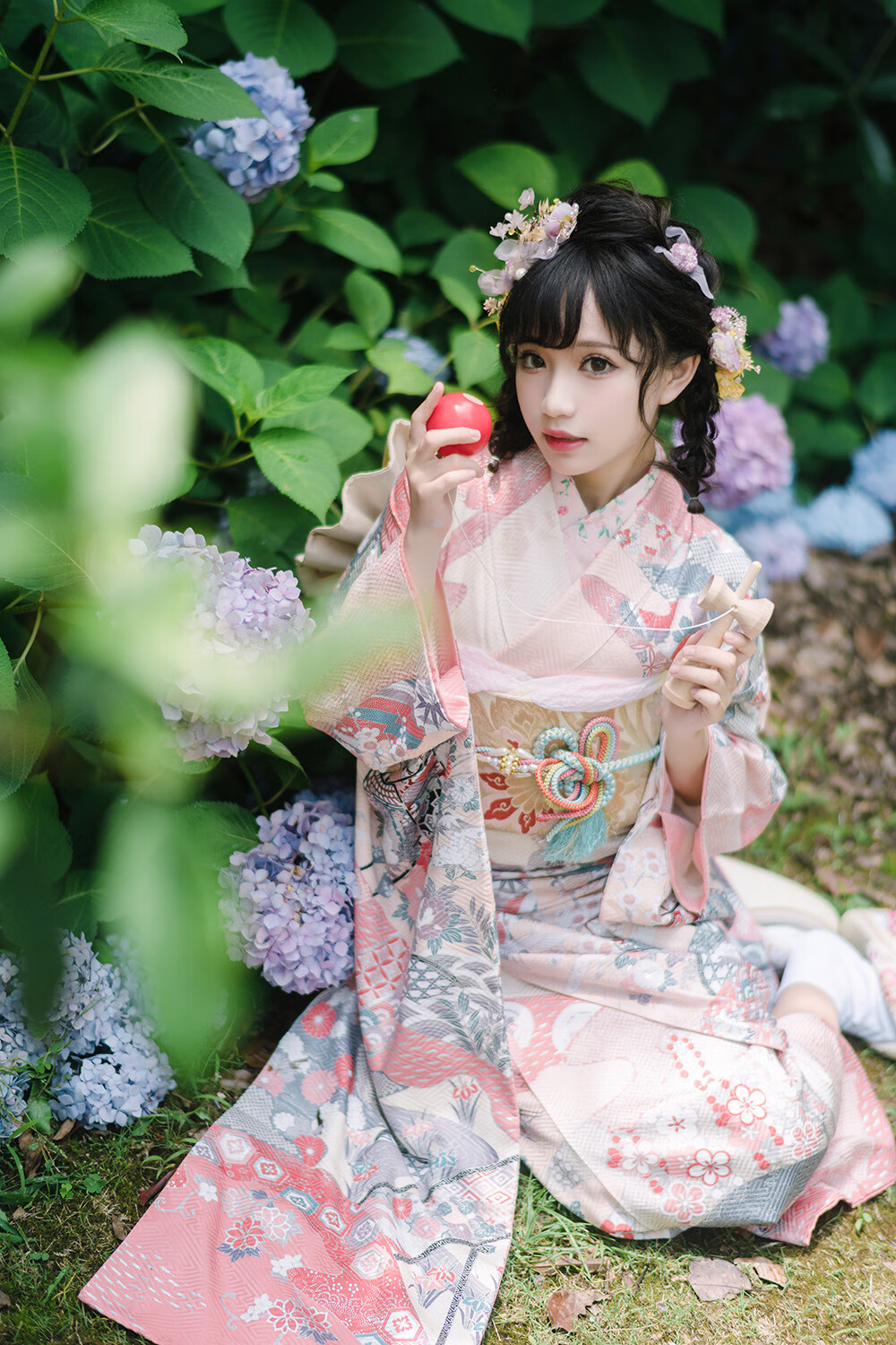 花柒Hana 绣球花和服[18P-437MB]-次元堂