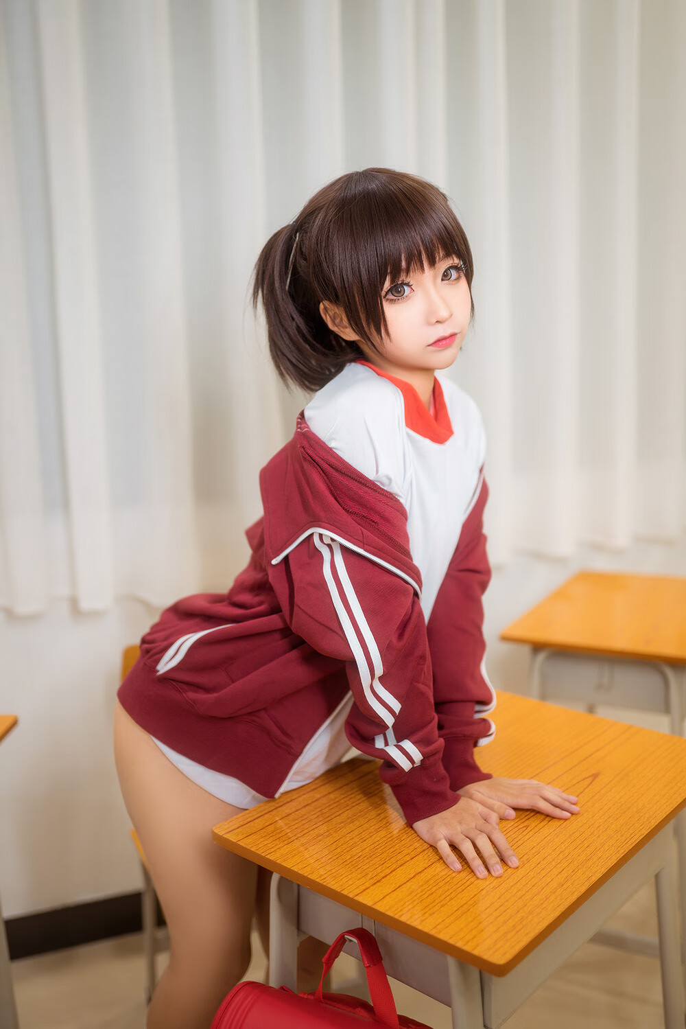 蠢沫沫 体操服红 [45P-420MB]-次元堂
