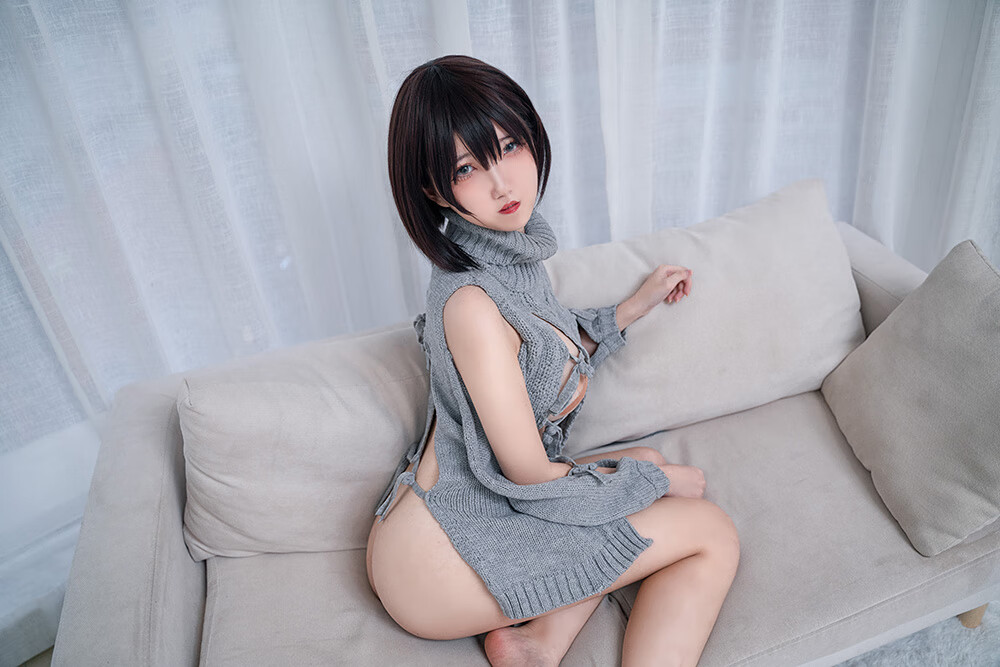 阿薰kaOri 露背毛衣[20P-105MB]-次元堂