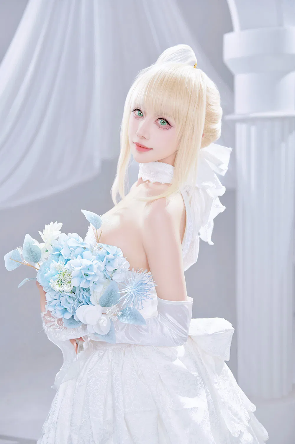 Shika小鹿鹿 FGO Saber花嫁[22P-284M]-次元堂
