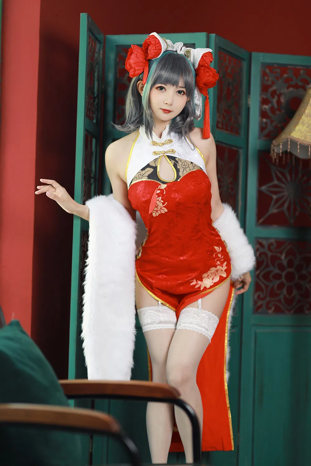 51酱   碧蓝航线-柴郡新春旗袍[12P-55M]-次元堂