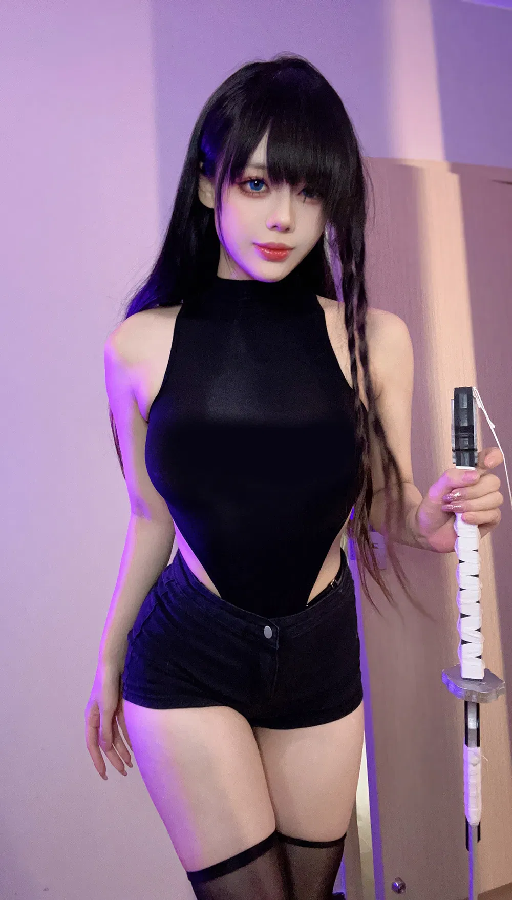 阿九从不咕咕  黑丝紧身衣[21P6V-200M]-次元堂