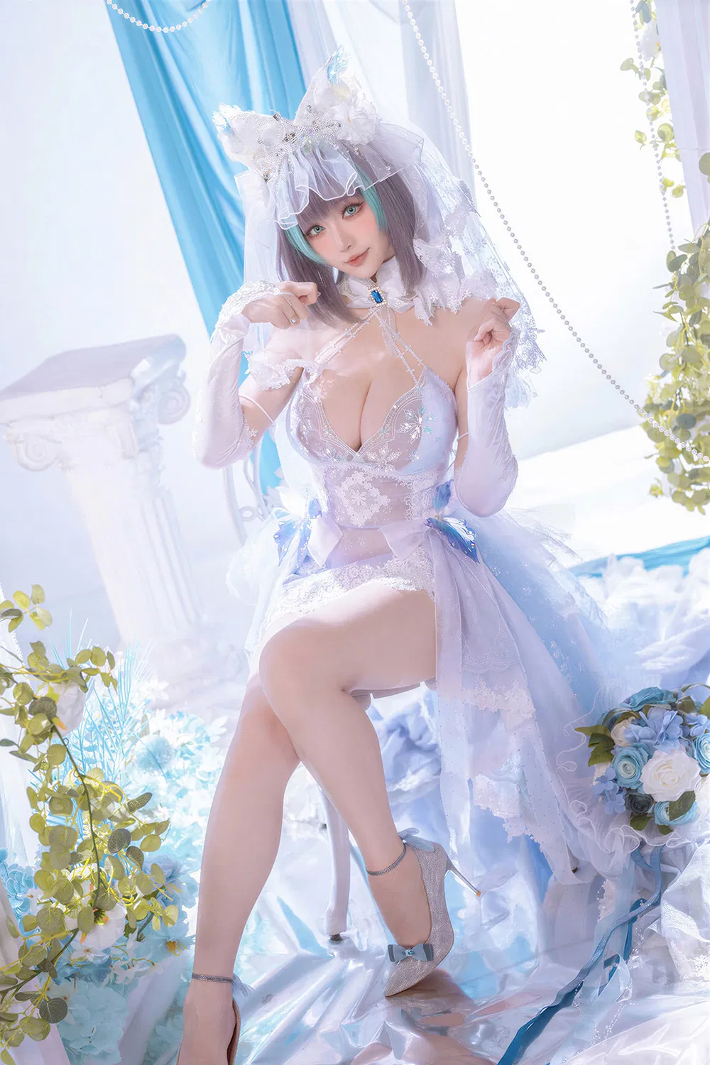 星之迟迟  2025年12月计划C 碧蓝航线 柴郡花嫁[44P-280M]-次元堂