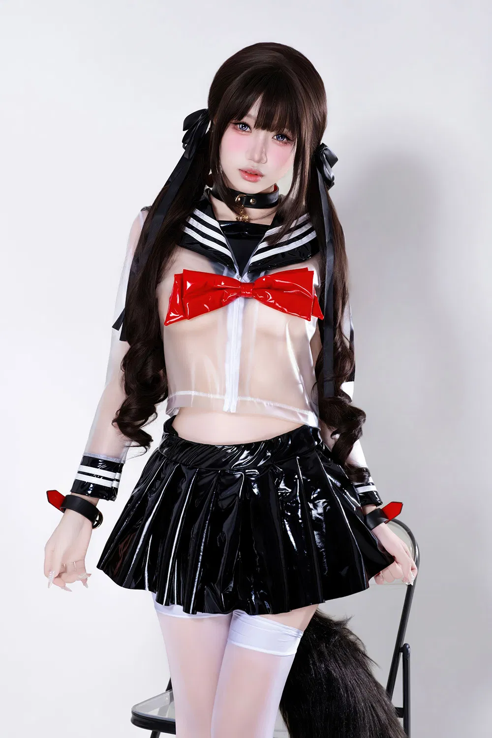 柒柒要乖哦  兽尾透明JK [112P1V-1.16G]-次元堂